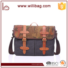 New Vintage Men Crossbody Shoulder Bag Canvas Camouflage Men's Satchel